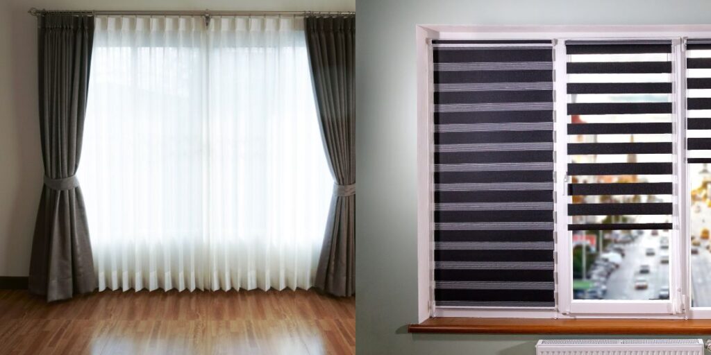 What's the difference between curtains and blinds?